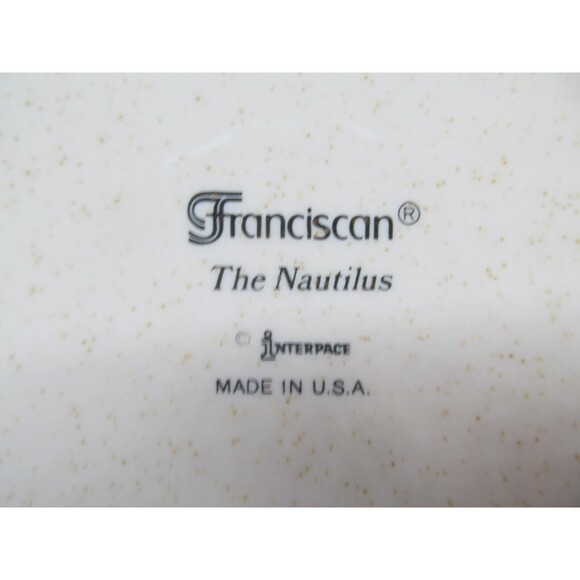 Franciscan Sea Sculptures Sand "The Nautilus" Set Of Two 10 1/2" Dinner Plates - Picture 5 of 13